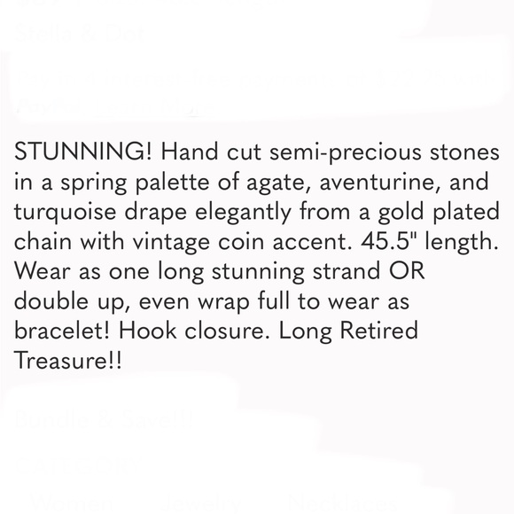 Stella & Dot - RETIRED Copa necklace - Picture 5 of 7